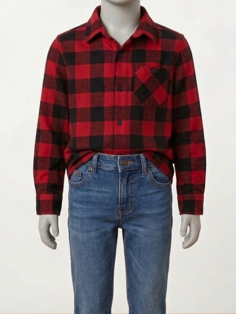 Wonder Nation Red & Black Buffalo Plaid Shirt.   L 10/12.       KS 20
